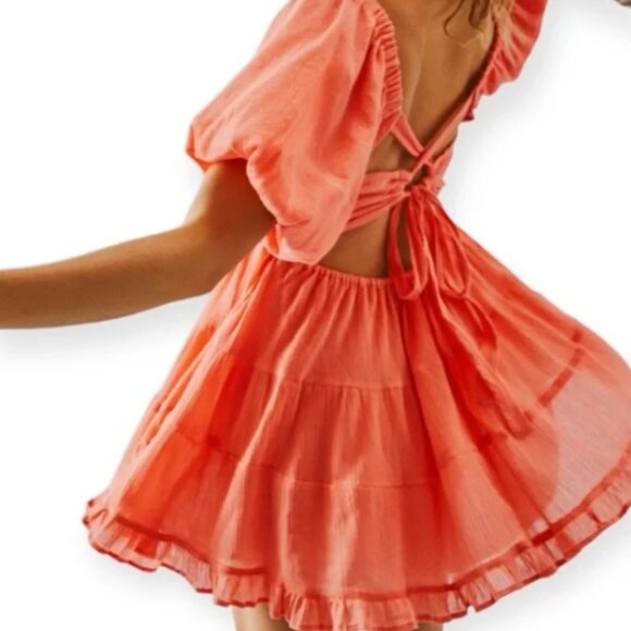Free People Perfect Day Mini Dress in Watermelon Small - Picture 3 of 16